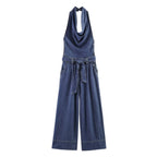 Women's Half-Neck Wide-Leg Jumpsuit