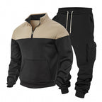 Men's Leisure Training Suit with Quilted Details