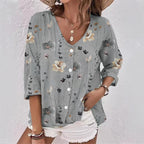Women's Floral Print Blouse with Casual Fit