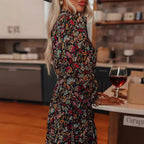 Women's Blouse Dress with Floral Design