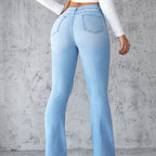 Women's Flared Jeans with Distressed Details
