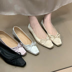 Women's Ballet Flats with Decorative Bow Detail
