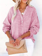 Casual Cotton Button-Down Blouse