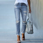 Women's Destroyed Mom Jeans