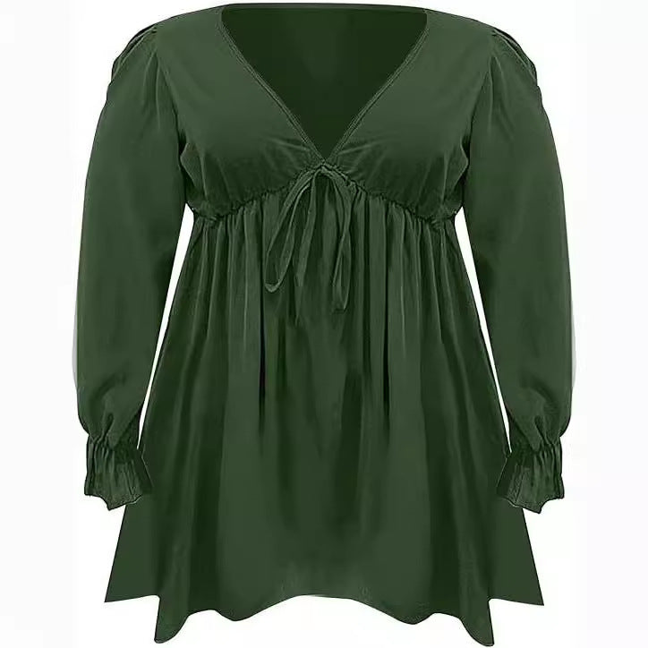 Women's Blouse with Elegant Ruffle Details and Trendy Print