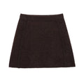 Elegant High-Waisted Knit Mini Skirt with Side Seams