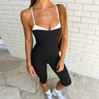 Elegant Overall with Bust Detail and Adjustable Straps