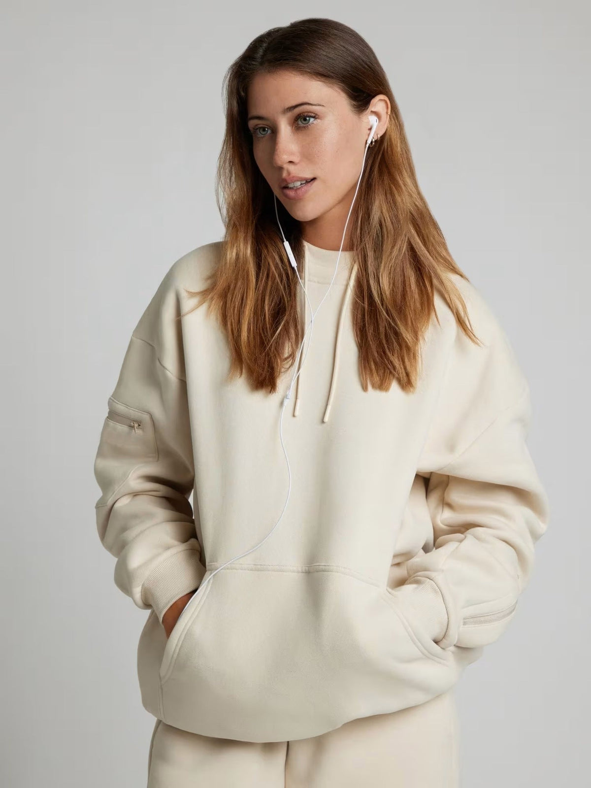 Relaxed Hoodie with Integrated Sleep Mask