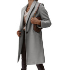 Elegant Wool Coat with Slim Silhouette and Deep Pockets
