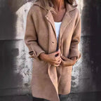 Women's Elegant Wool Coat with Practical Pockets