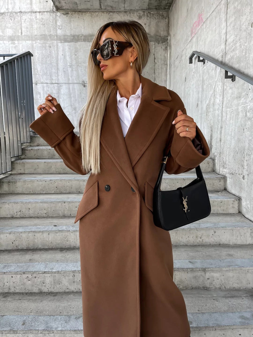 Women's Elegant Oversized Wool Coat