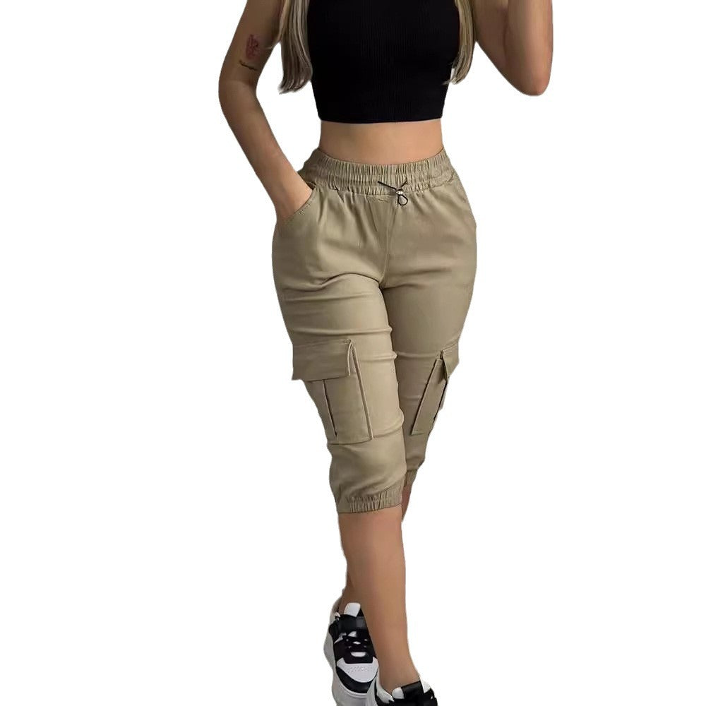Women's Cargo Joggers with Practical Pockets and Elastic Cuffs