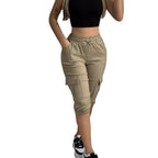 Women's Cargo Joggers with Practical Pockets and Elastic Cuffs