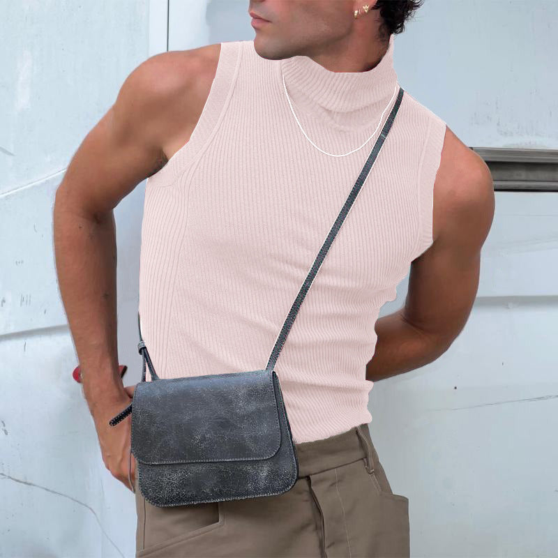 Women's Sleeveless Sport Top with High Collar