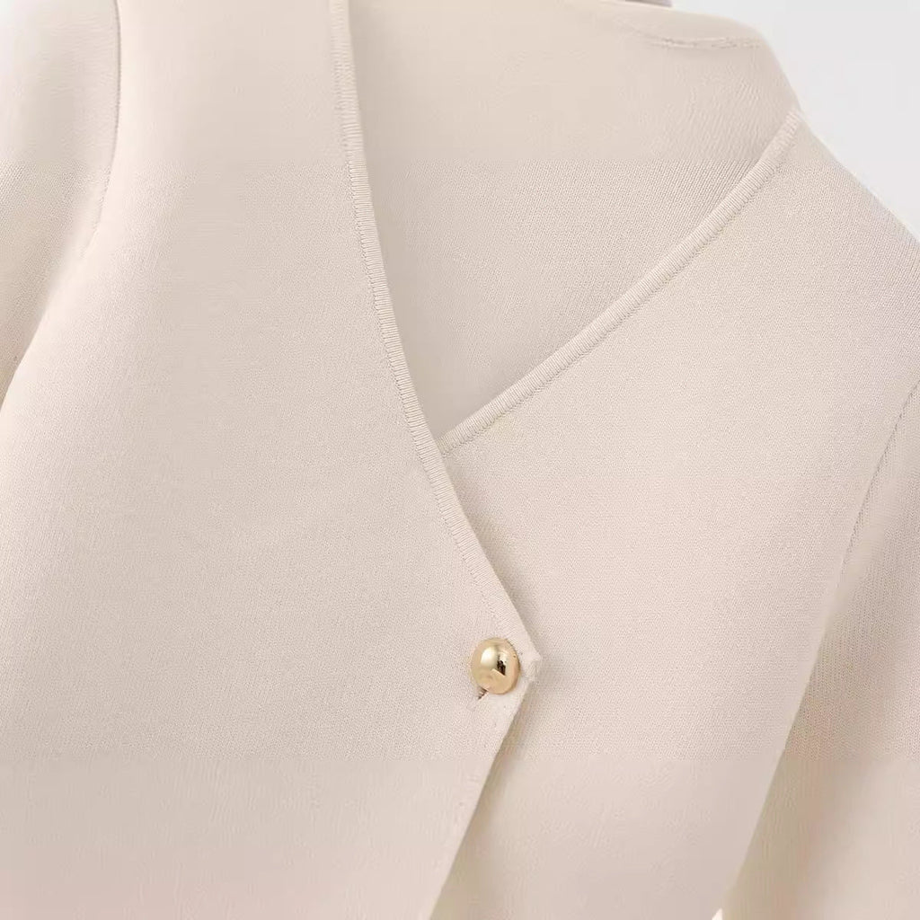Elegant Wrap Jacket with Button Details