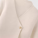 Elegant Wrap Jacket with Button Details