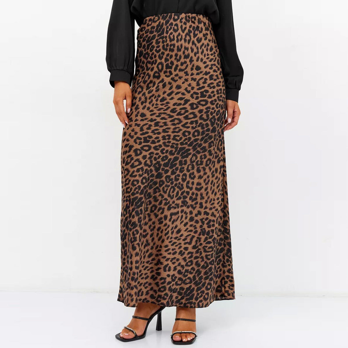 Women's Leopard Print Maxi Skirt