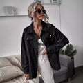 Women's Corduroy Jacket with Modern Cut and Practical Pockets