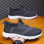 Women's Breathable Slip-On Sneakers with Elastic Knit Upper and Non-Slip Sole