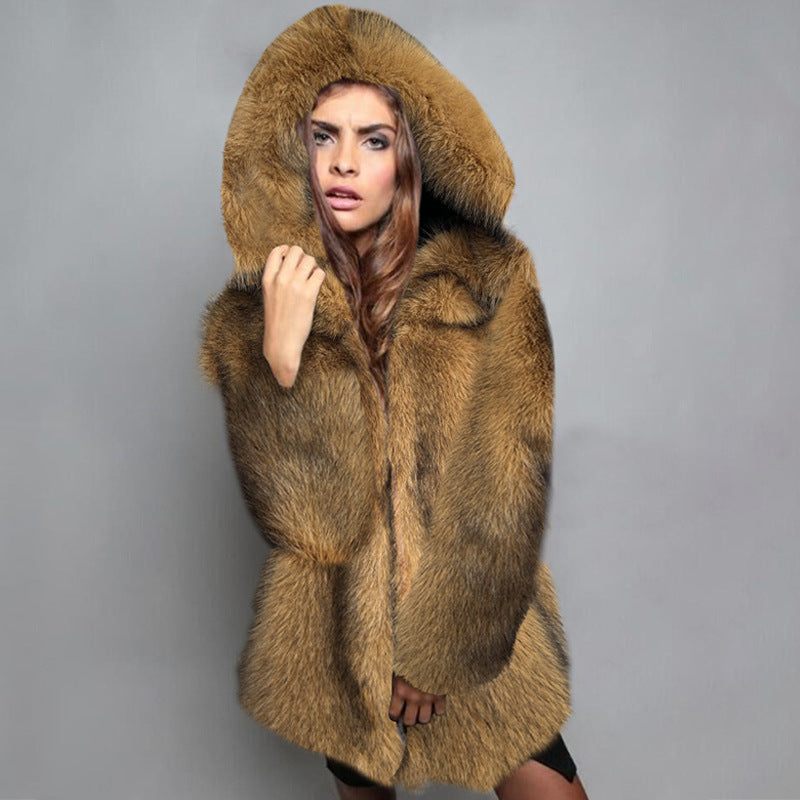 Women's Luxury Faux Fur Coat