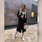 Women's Elegant and Timeless Double-Breasted Wool Coat