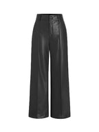 Women's Elegant Faux Leather Culottes