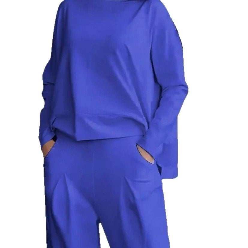 Women's Jogging Suit Lounge Set with Wide Sleeves and Pockets