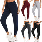 Women's Comfortable Athletic Pants with Elastic Waist and Side Pockets