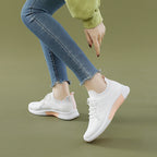Women's Breathable Casual Sneakers with Elastic Entry and Non-Slip Sole