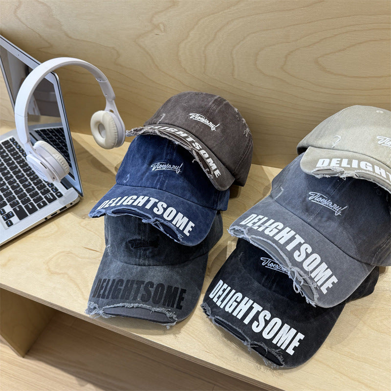 Men's Distressed Casual Cotton Cap