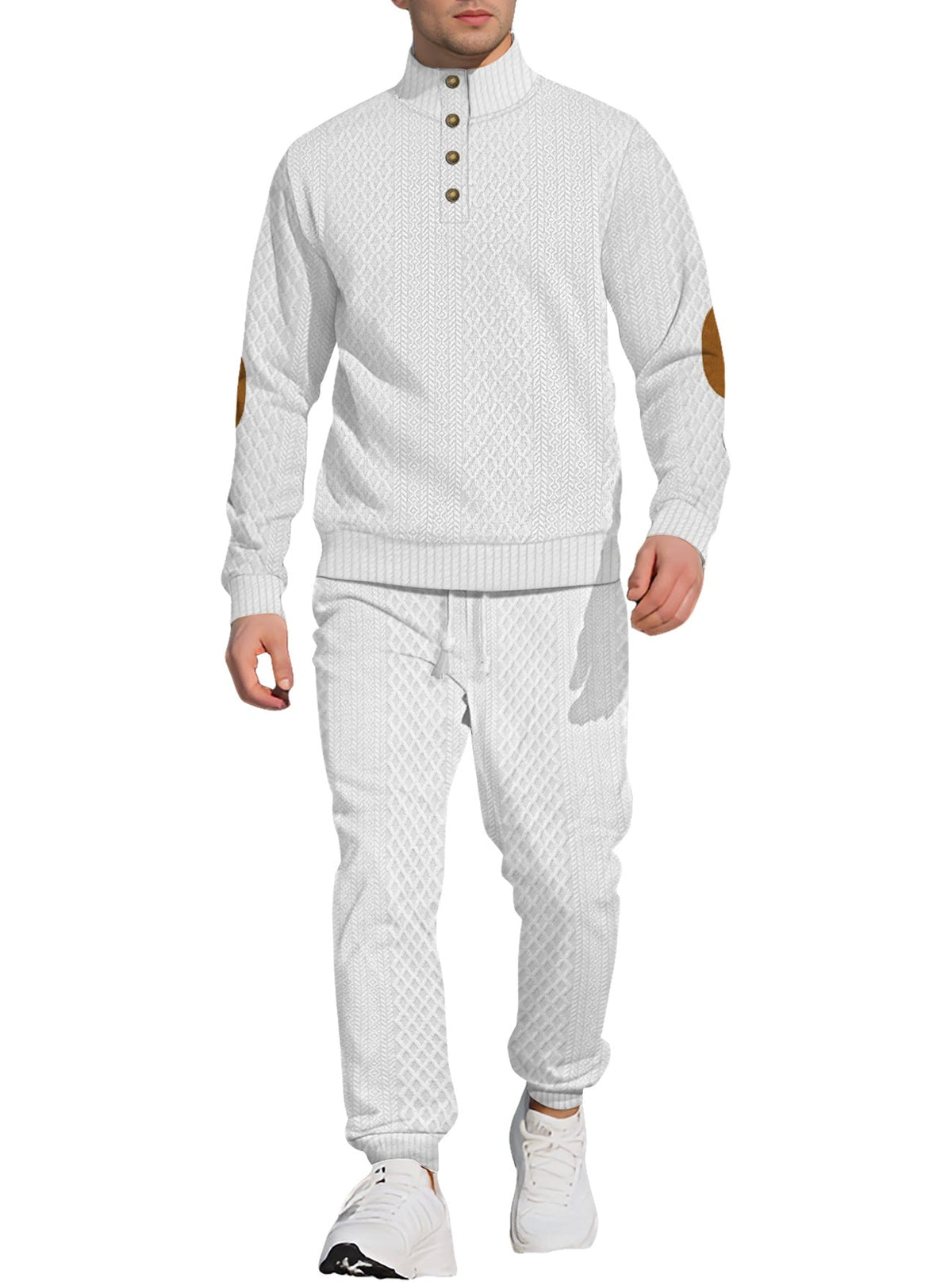 Men's Patterned Knit Leisure Set