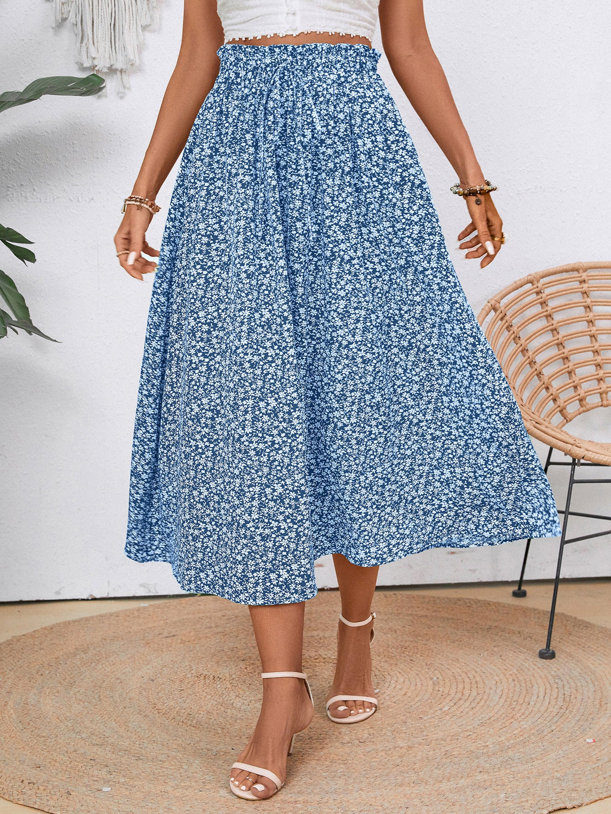 Women's Floral Midi Skirt