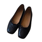 Women's Ballet Flats with Elegant Bow Detail and Soft Leather