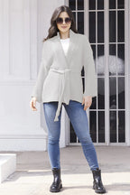 Elegant Knit Cardigan with Belt