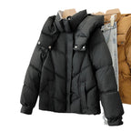 Women's Fashionable Puffer Jacket with High Collar and Practical Pockets