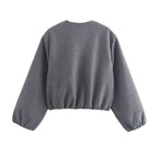 Women's Comfortable Bomber Jacket with High Collar