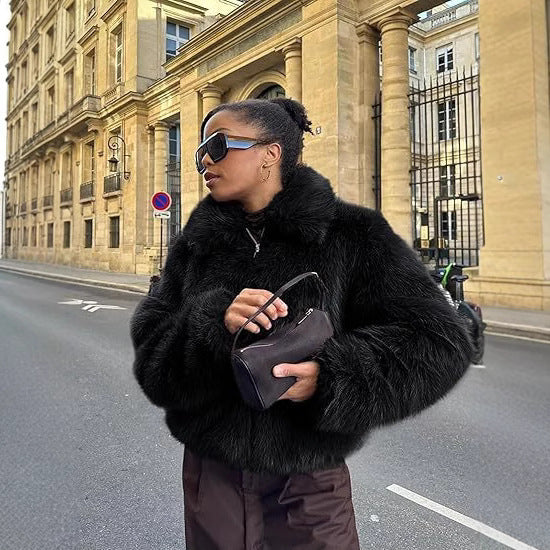 Women's Designer Faux Fur Jacket