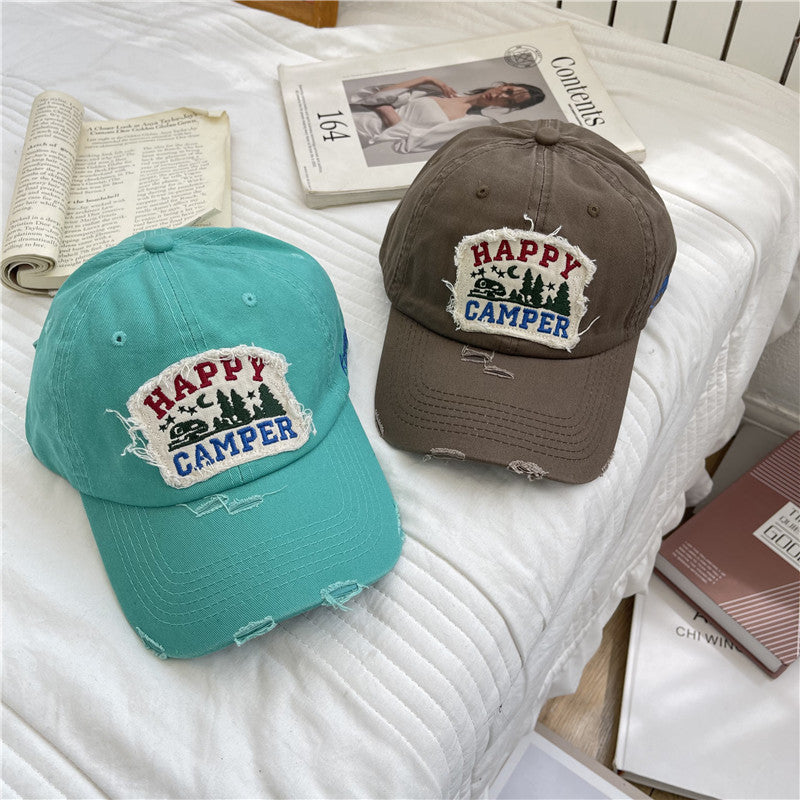 Men's Distressed Vintage-Inspired Baseball Cap
