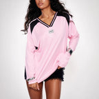 Men's Oversized Long Sleeve Sports Jersey