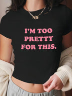 Women's Crop T-Shirt with Nostalgic Print