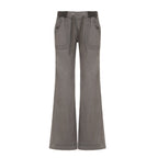 Women's Flared Pants with Waist Belt