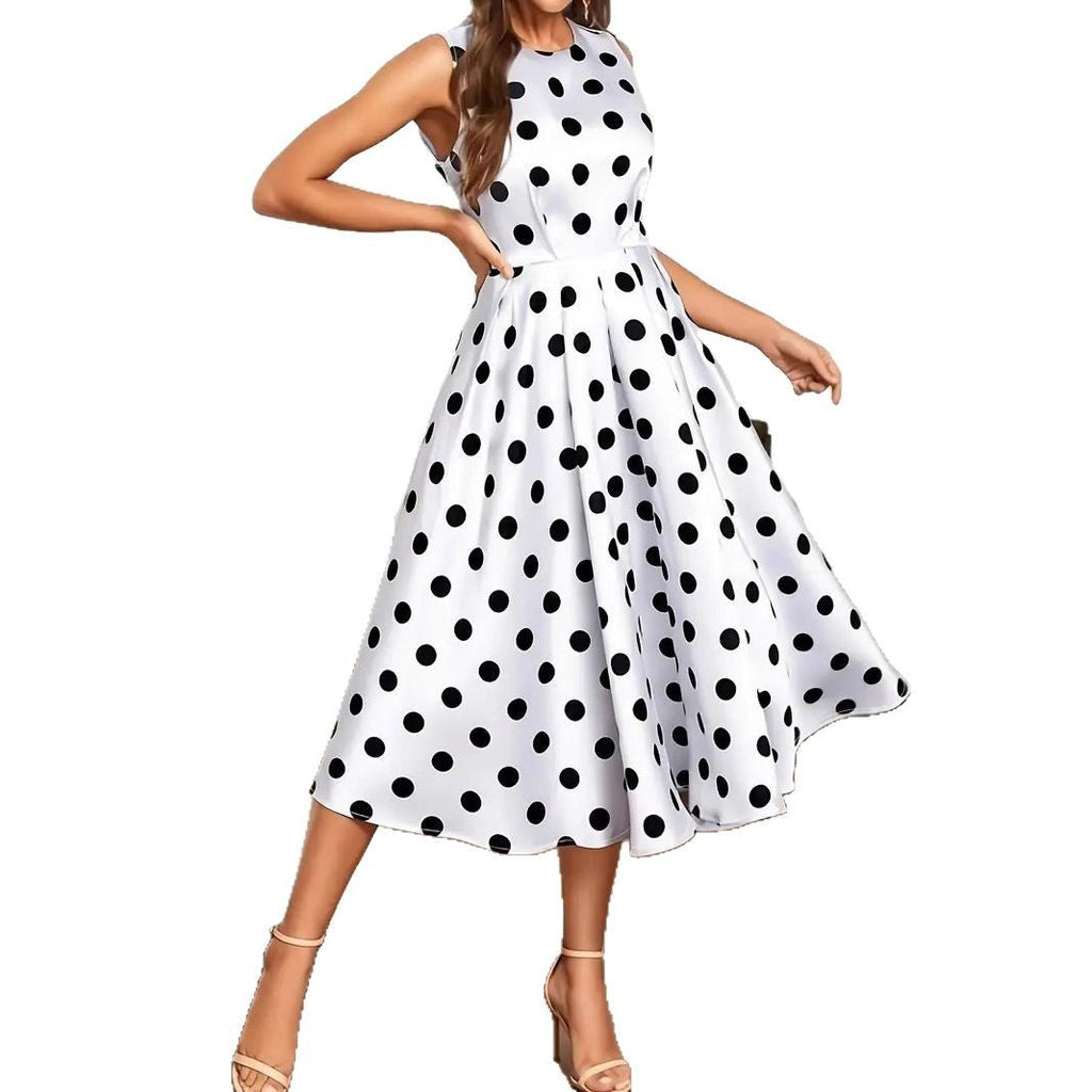 Women's Polka-Dot A-Line Dress