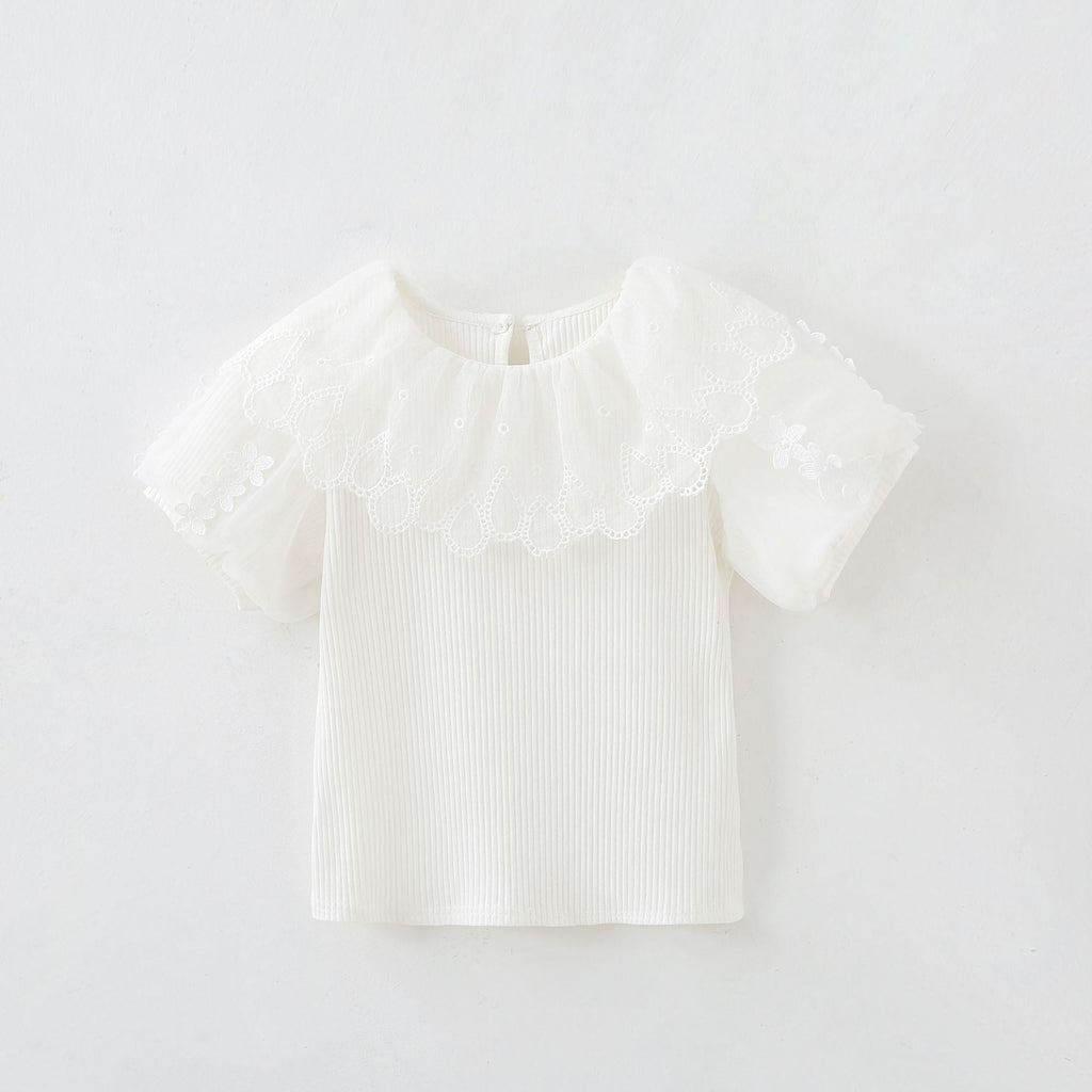 Women's Blouse with Crochet Trim