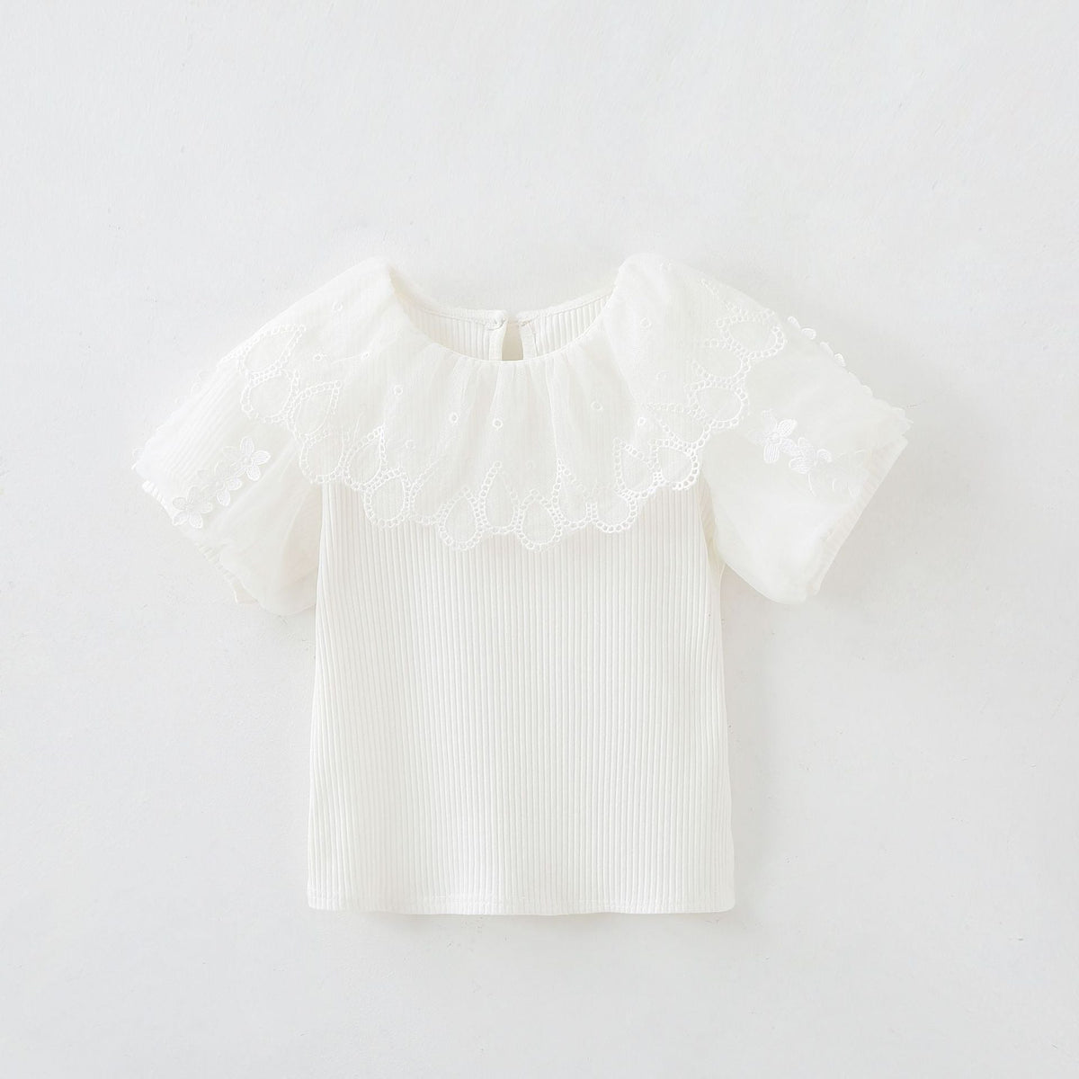 Women's Blouse with Crochet Trim