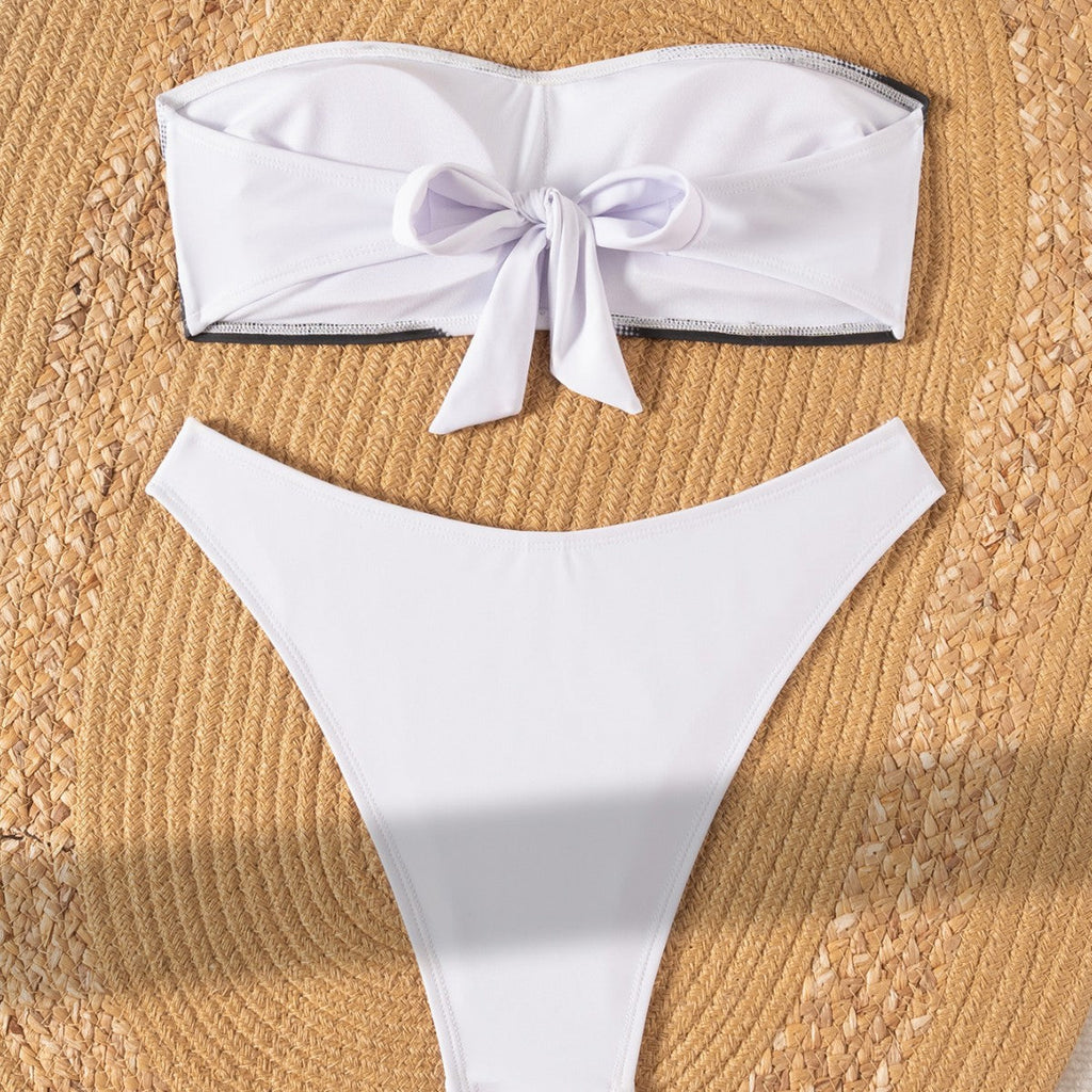 Women's Bandeau Bikini with Creative Print