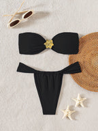 Women's Bandeau Bikini with Elegant Closure