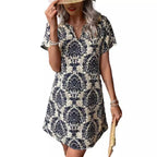 Women's Casual Floral V-Neck Dress
