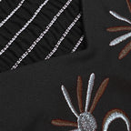 Women's Floor-Length Summer Dress with Embroidery and Flared Hem