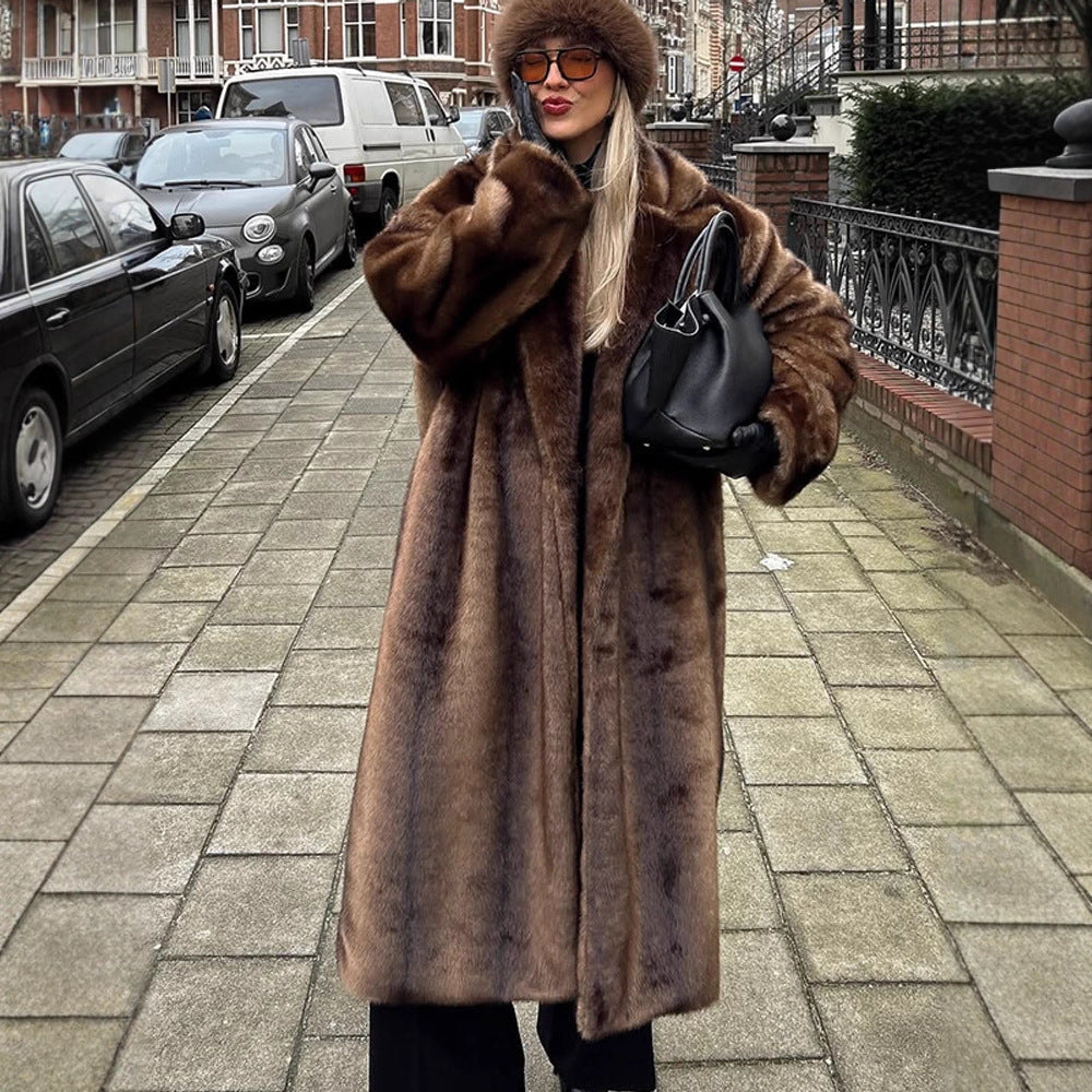 Women's Luxury Faux Fur Coat