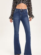 Women's High-Waisted Distressed Bootcut Jeans